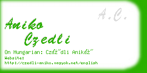 aniko czedli business card